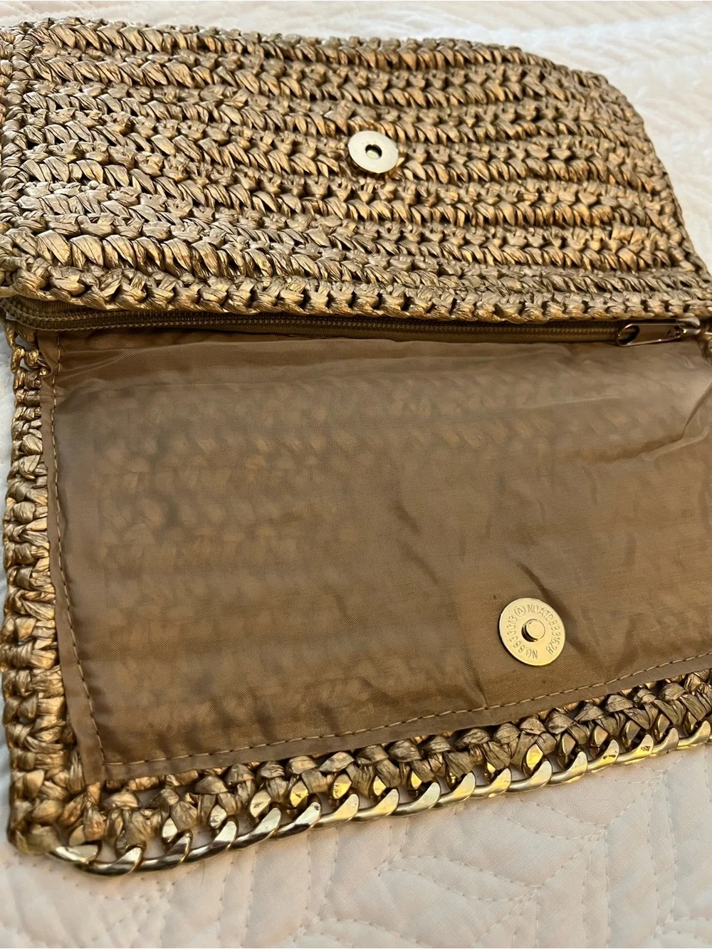 H&M woven clutch